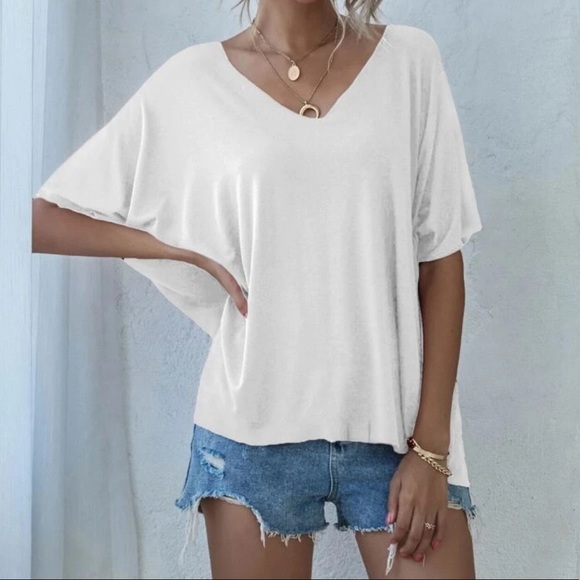 Reserved- Slouchy batwing sleeve top - Picture 6 of 16